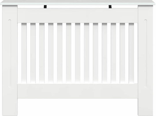 vidaXL Radiator Cover Particleboard White 112x19x81.5cm