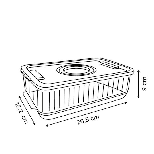 5Five 5Five Geschlossenes Behältnis Kühlschrank-Organisatoren Allgemeine Verwendung 26.5x18.2x9cm