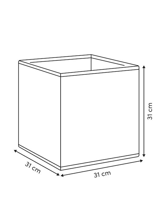 5Five Wooden Storage Box with Lid Brown 31x31x31cm