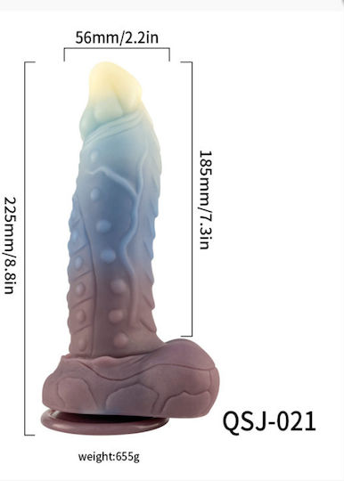 APH Realistisches Dildo mit Saugnapf Hellblau