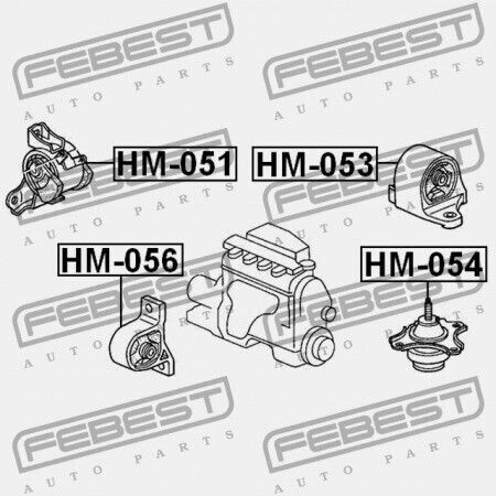 Febest Left Hydraulic Car Engine Mount for Honda Stream Almas RN1 2001-2006 JP 50820-S5A-A08