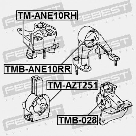Toyota Avensis Azt25 Suport Motor Față 2003.07-2008.11 Jp 12361-0h081