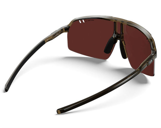 Julbo Cycling Glasses With Beige Frame And Transparent Lenses