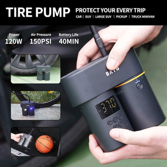Bayu Car Kit Portable Car Battery Starter 15000mAh with Power Bank USB Pump Flashlight