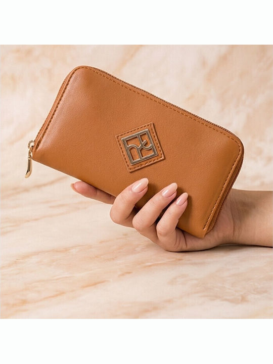 Large Women's Wallet Tabac Brown