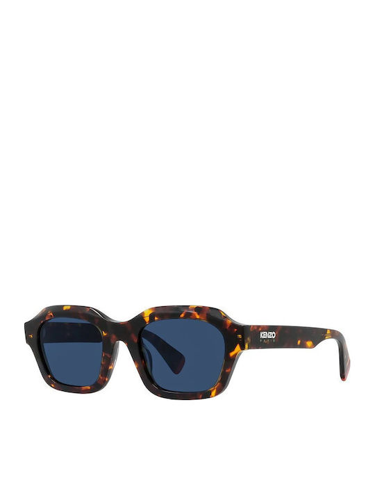 Kenzo Women's Sunglasses with Brown Tartaruga Frame and Brown Lens