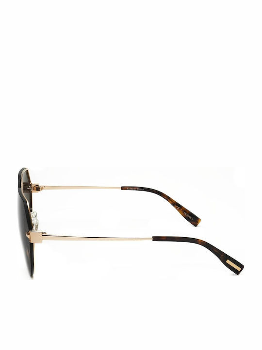 Trussardi Unisex Sunglasses With Black Frame And Black Lens