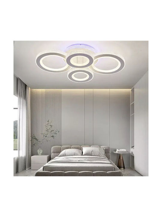 Lightplanet Πλαφονιέρα Οροφής 50εκ. Μπεζ με Ενσωματωμένο LED και Τηλεχειριστήριο