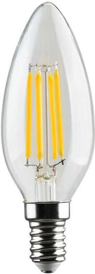 Lightplanet Bec LED 4W Pentru Bază De Bec E14 și Formă C35 Alb Cald