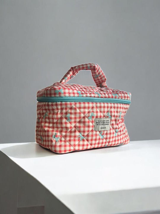Toiletry Bag Plaid Bows Red Medium Toiletry Bag Plaid Bows Red Medium