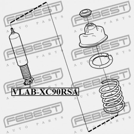 Febest Rear Trunk Shock for Volvo XC 90 2003