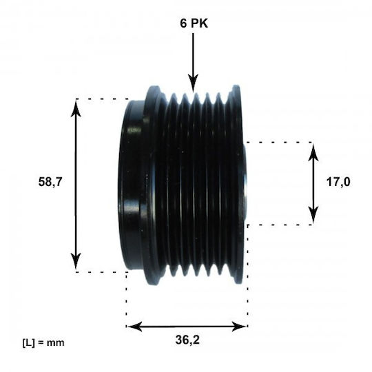 Riemenscheibe Lichtmaschine Ford C-Max Fiesta Focus Galaxie Mondeo S-Max Tourneo Transit