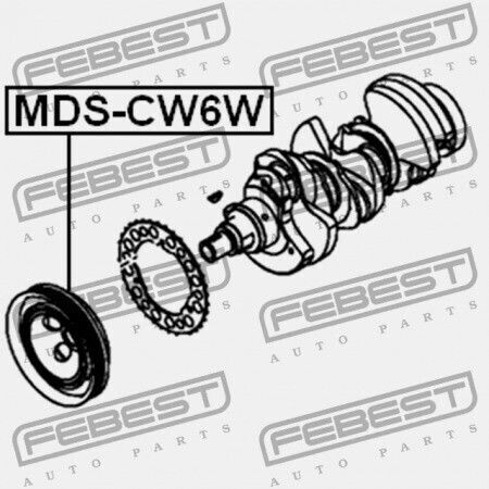 Mitsubishi Outlander CW0 Riemenscheibe des Kurbelwellenwellen 2006.11-2012.06 Eur/mmc-prod 1104a044