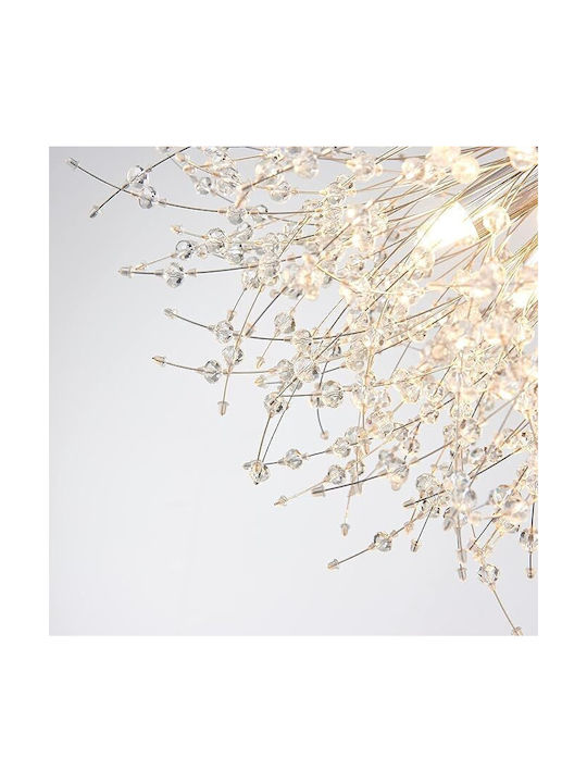 Lightplanet Plafonieră de Tavan 60cm Aurie cu Cristale