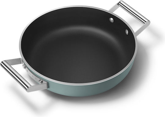 Smeg 50's Style Saute Pan from Aluminum with Lid with Non-Stick Interior Coating 28cm