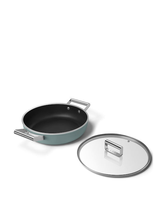Smeg 50's Style Тиган За Сотиране От Алуминий С Капак С Незалепващо Покритие 28см