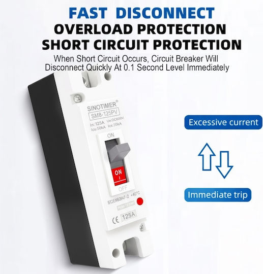 Sinotimer Comutator Monopol Pentru Panoul Electric 125A