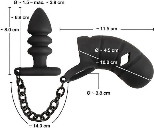 You2Toys Penis Cage in Black Colour