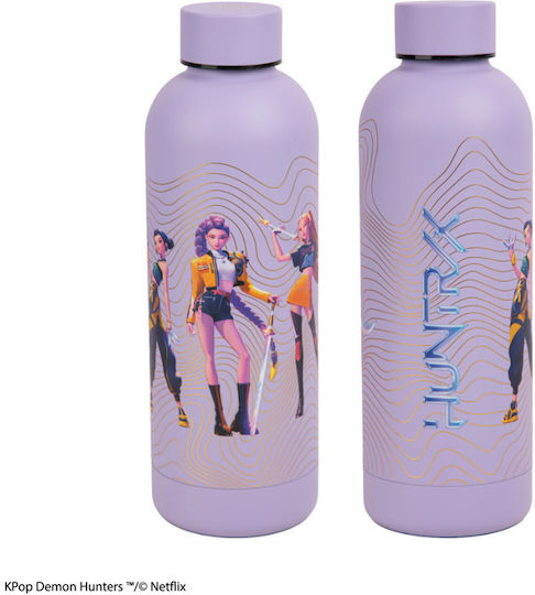 Cinereplicas Kpop Demon Hunters Kids Water Bottle Stainless Steel Lilac 500ml