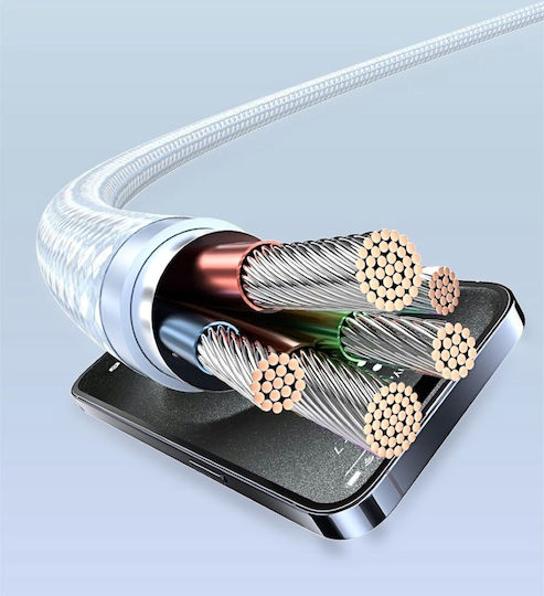 Vention Плетен USB 2.0 Кабел USB-C Мъжки - USB-C 60W Захранване (PD) Черен 1м TRDBF