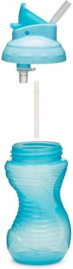 Munchkin Детска Чаша Mighty Grip Flip Straw от Пластмаса Синя 296мл за 12м+