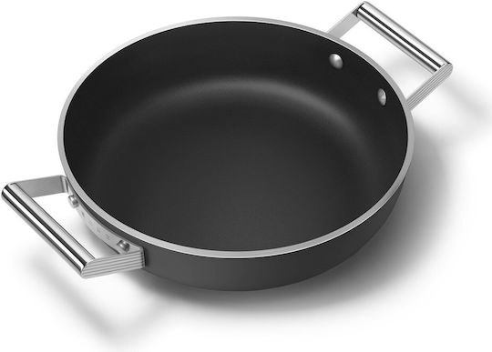 Smeg 50's Style Saute Pan from Aluminum with Lid with Ceramic Interior Coating 28cm