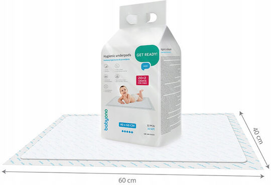 Babyono Σελτεδάκι μιας Χρήσης 40x60cm 22τμχ Babyono Σελτεδάκι μιας Χρήσης 40x60cm 22τμχ