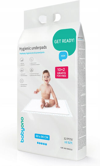 Babyono Пелени За Бебета За Еднократна Употреба 60x90см 12 Бройки