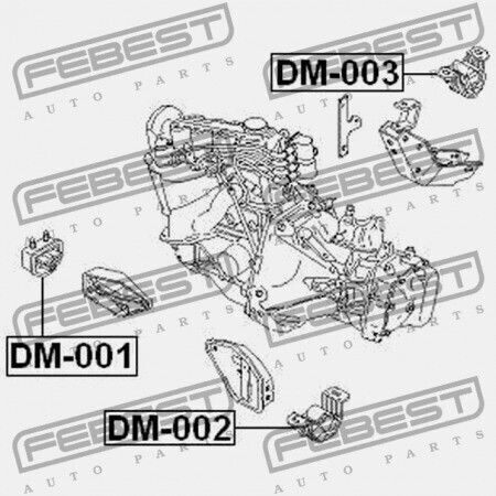 Rechte Motorhalterung Chevrolet Lanos T100 1997-2002 90250348