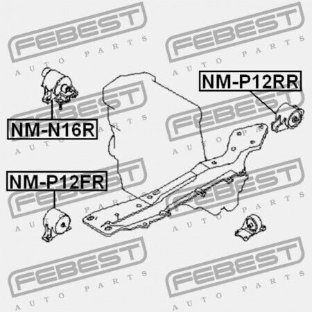 Vordere Motorhalterung Nissan Primera P12e 2002.01-2007.05 El 11270-bu000