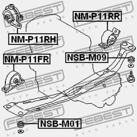 Възглавница Заден Двигател NIssa Primera P11e 1996.06-2002.01 El 11320-2f320