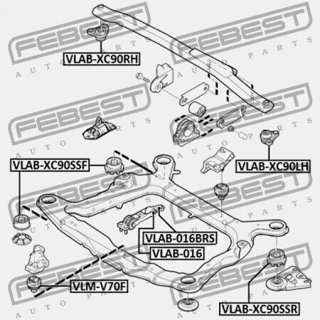 Μπροστινό Μαξιλάρι Κινητήρα Volvo Xc90 2003 30680750