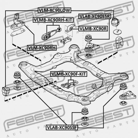 Задна Възглавничка За Двигател Volvo XC90 2003 30723914