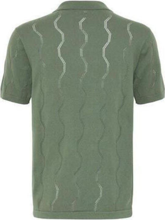 Polo Herrenbluse Kurzarm Grün
