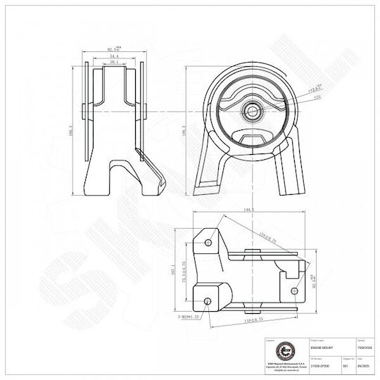 Rear Car Engine Mount Hyundai Santa Fe II Kia Sorento II 21930-2P200