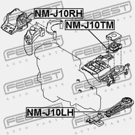 Вдясно Хидравличен Тампон За Двигател Nissan Qashqai J10e 2006.12-2013.12 El 11210-jd00a