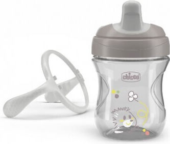 Chicco Cana Pentru Bebeluși Educațională Plastică cu Mânere Gri pentru 6m+ 200ml