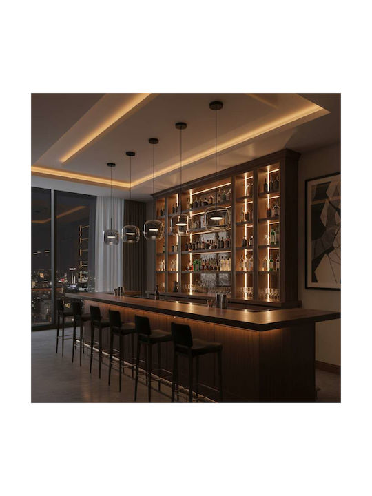 Atman Adjustable Pendant Ceiling Light Black LED with Adjustable White Light
