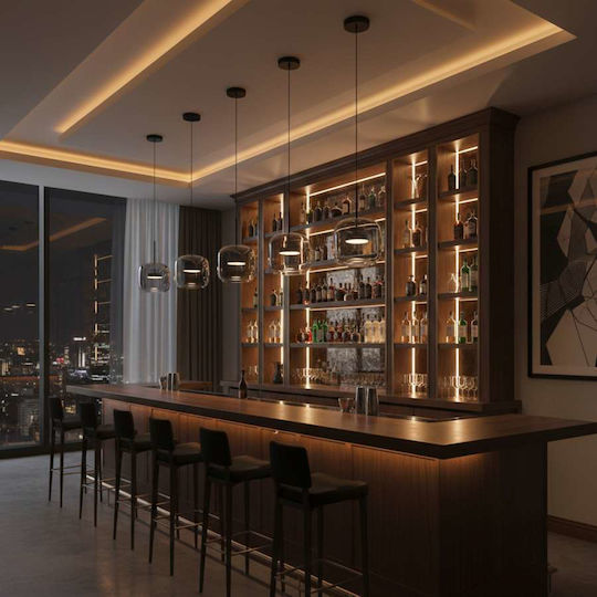Atman Adjustable Black LED Ceiling Light with Warm to Cool White Light 26x26x23.5cm
