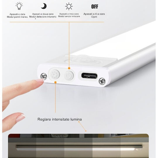 Alista Home LED Iluminare Liniară Plafon 1.33W Alb Cald IP20 20cm