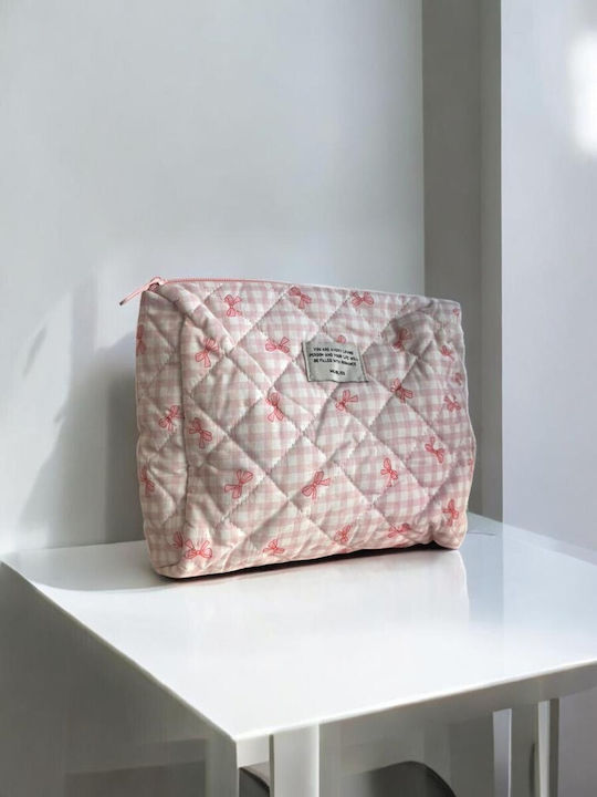 Toiletry Bag Plaid Bows Pink Large Toiletry Bag Plaid Bows Pink Large