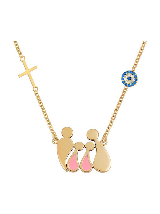 VTJ Necklace From Pink Gold Plated Silver VTJ Necklace From Pink Gold Plated Silver