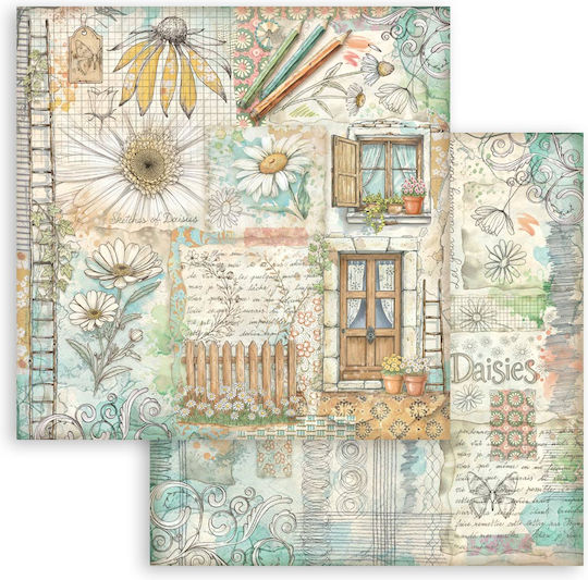 Χαρτιά Scrapbooking 10τεμ 30.5×30.5cm Stamperia Daisy Art