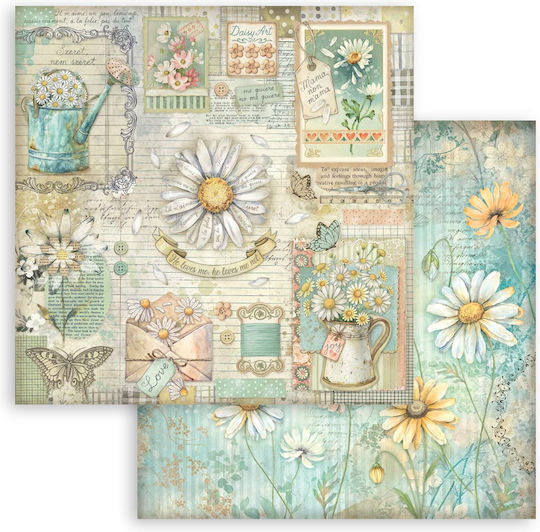 Χαρτιά Scrapbooking 10τεμ 30.5×30.5cm Stamperia Daisy Art