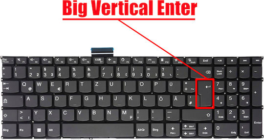 Немска Клавиатура За Лаптоп Lenovo Ideapad 5-15iil05 81yk 5-15are05 81yq 5-15itl05 82fg 5-15alc05 82ln 3-15alc6 82ku Air 15 2020 Air15 2021 Air 15 2022 Pk131k72c17 Sn20w86114 5cb0x56374 De Без Рамка Сива Код 40733de