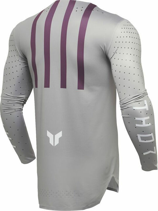 Thor Flite Racewear Sportmode Ανδρική Μπλούζα Motocross Μακρυμάνικη Γκρι Χρώμα