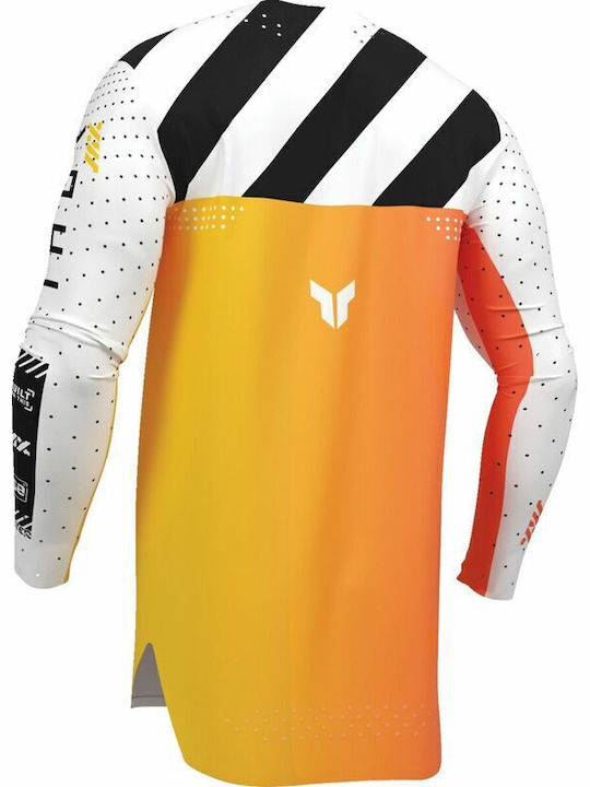 Thor Synth Racewear Sportmode Ανδρική Μπλούζα Motocross Μακρυμάνικη Λευκό Χρώμα