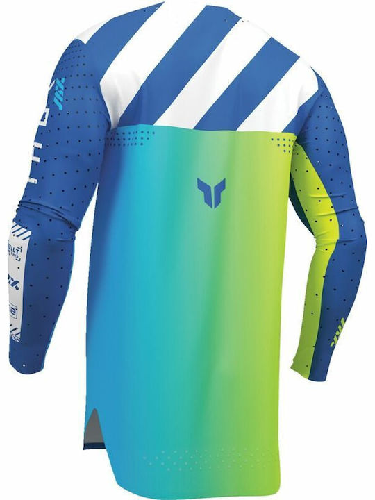 Thor Synth Racewear Sportmode Ανδρική Μπλούζα Motocross Μακρυμάνικη Μπλε Χρώμα