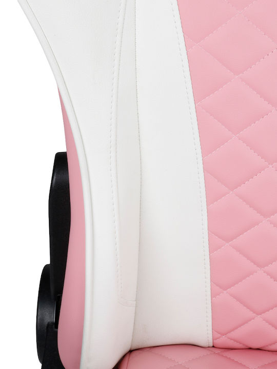 Gembird GC-03-PW Gaming Chair Artificial Leather with Adjustable Arms White/Pink