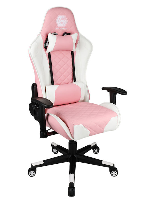 Gembird GC-03-PW Gaming Chair Artificial Leather with Adjustable Arms White/Pink